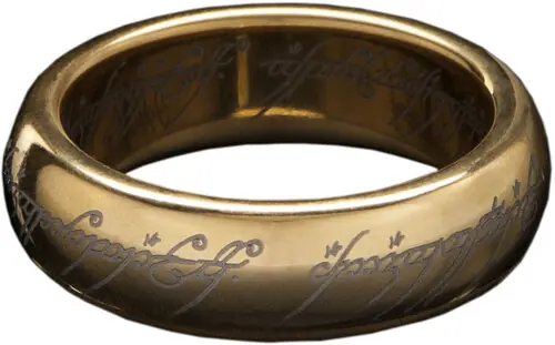 WETA Workshop - Lord Of The Rings - LOTRT The One RingT (Gold Plated Tungsten with Elvish Runes), Size 8 Professional Grade