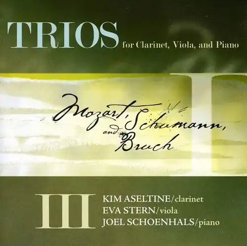 Trios for Clarinet Viola & Piano Handmade