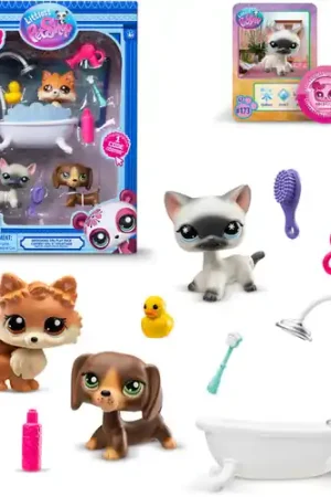 Discount Littlest Pet Shop Gromming Spa Play Pck 3 Pets 638