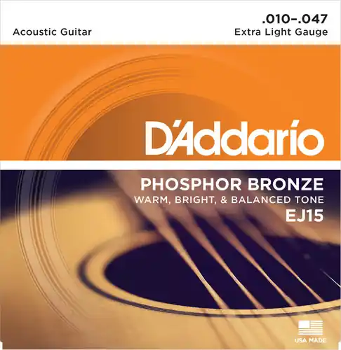 Grab Now DAddario EJ15 Phosphor Bronze Acoustic Guitar Strings Extra Light 10-47