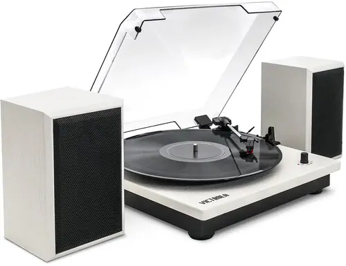 Victrola Vm135wht Montauk Bt Turntable Spkrs Wht Genuine