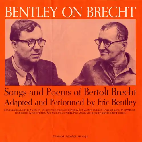 Buy Online Bentley on Brecht: Songs & Poems of Bertolt Brecht