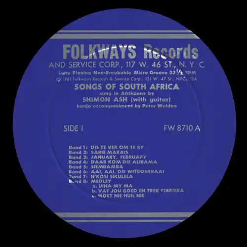 Songs of South Africa: Sung in Afrikaans Crafted