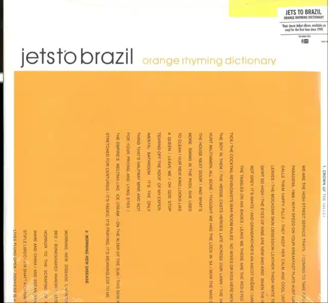 Genuine JETS TO BRAZIL - ORANGE RHYMING DICTIONARY (2LP/180G) (Vinyl LP)