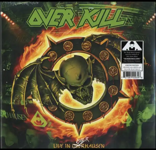 OVERKILL - HORRORSCOPE (LIVE IN OVERHAUSEN) (2 LP, ORANGE W/ GREEN & YELLOW (Vinyl LP) Bargain