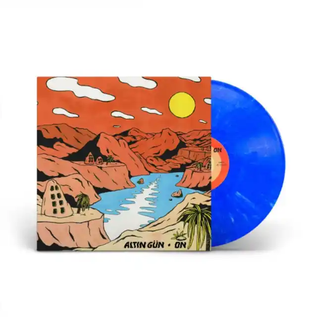 ALTIN GUN - ON (TURQUOISE & WHITE SWIRL VINYL) (Vinyl LP) Reduced Price